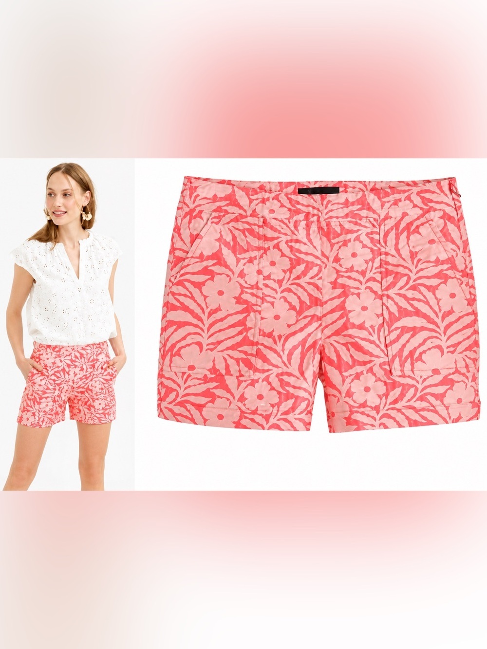 J Crew tropical neon shorts, size 2